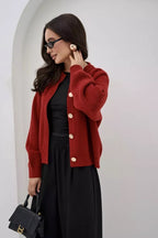 Solid Color Relaxed Knit Cardigan