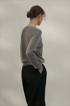 Color Block Layered VNeck Knit Top