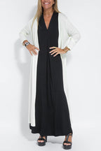 Shades of Happiness Knit Solid Color Slit Drape Cardigan