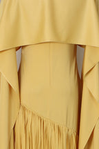Fringe Hem Slim Fit Shawl Design Boho Dress