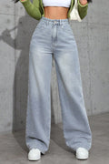 High Waist Loose Straight Jean