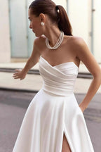 Sexy Strapless Maxi Prom Dress