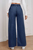 Vintage Elastic High Waist Relaxed Jeans