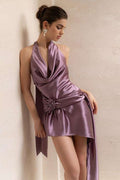Elegant Draped Neckline Party Dress