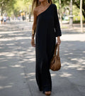 Abigail Elevated Elegantly Flowing One Shoulder Dress Everyday Luxe Edit