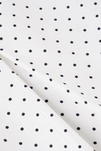 Ruched Polka Dot A-Line Midi Skirt