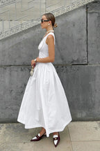 Knit U Neck Maxi Dress