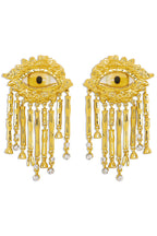 Vintage Evil Eye Tassel Earrings