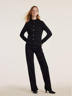Black Sequins Wool Cardigan