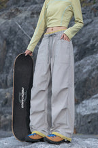 Quick Dry Cargo Wide Leg Cuffed Pants