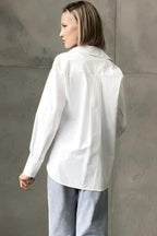 Relaxed Fit Striped Long Sleeve Blouse