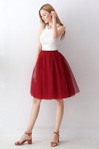 Adult High Waist Tulle Puff Mini Skirt