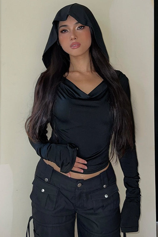 Dark Style Hooded VNeck Hoodie