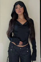 Dark Style Hooded VNeck Hoodie