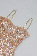 V Neck Bodycon Slip Dress