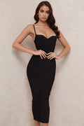 Spaghetti Strap Bandage Midi Dress