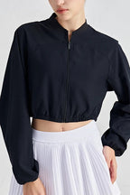 Cropped ZipUp Athletic Jacket