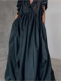 Gema Elegant Maxi Dress with Ruffle Sleeves for Women Stylish Outfit