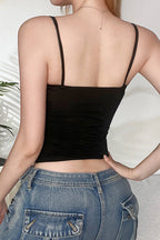 Sexy Halter Lace Edge Cami Top