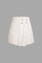 Brystol Beige Asymmetrical Skirt