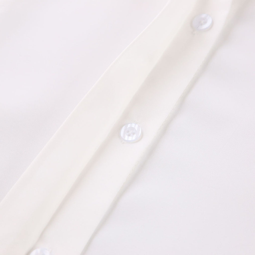 Autumn New Right-Angle Shoulder White Shirt Commuter Temperament Design Sense Niche Long-Sleeved Shirt