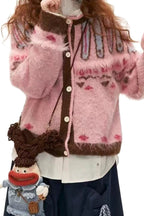 Vintage Pink Cozy Knit Sweater
