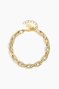 Fully diamond Cuban chain bracelet