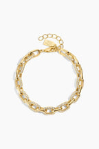 Fully diamond Cuban chain bracelet