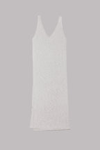Vacation Breeze Knit Slit Loose Tank Midi Dress