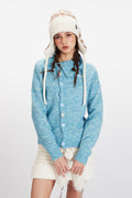 Soft High Neck Knit Cardigan