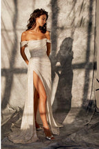 Elegant Off Shoulder Slim Fit HighEnd Formal Dress