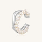 Baroque Pearl Open Geometric Ring