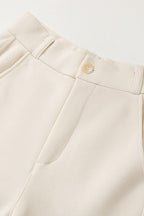Fleece Lined Wool Blend Knit Pants