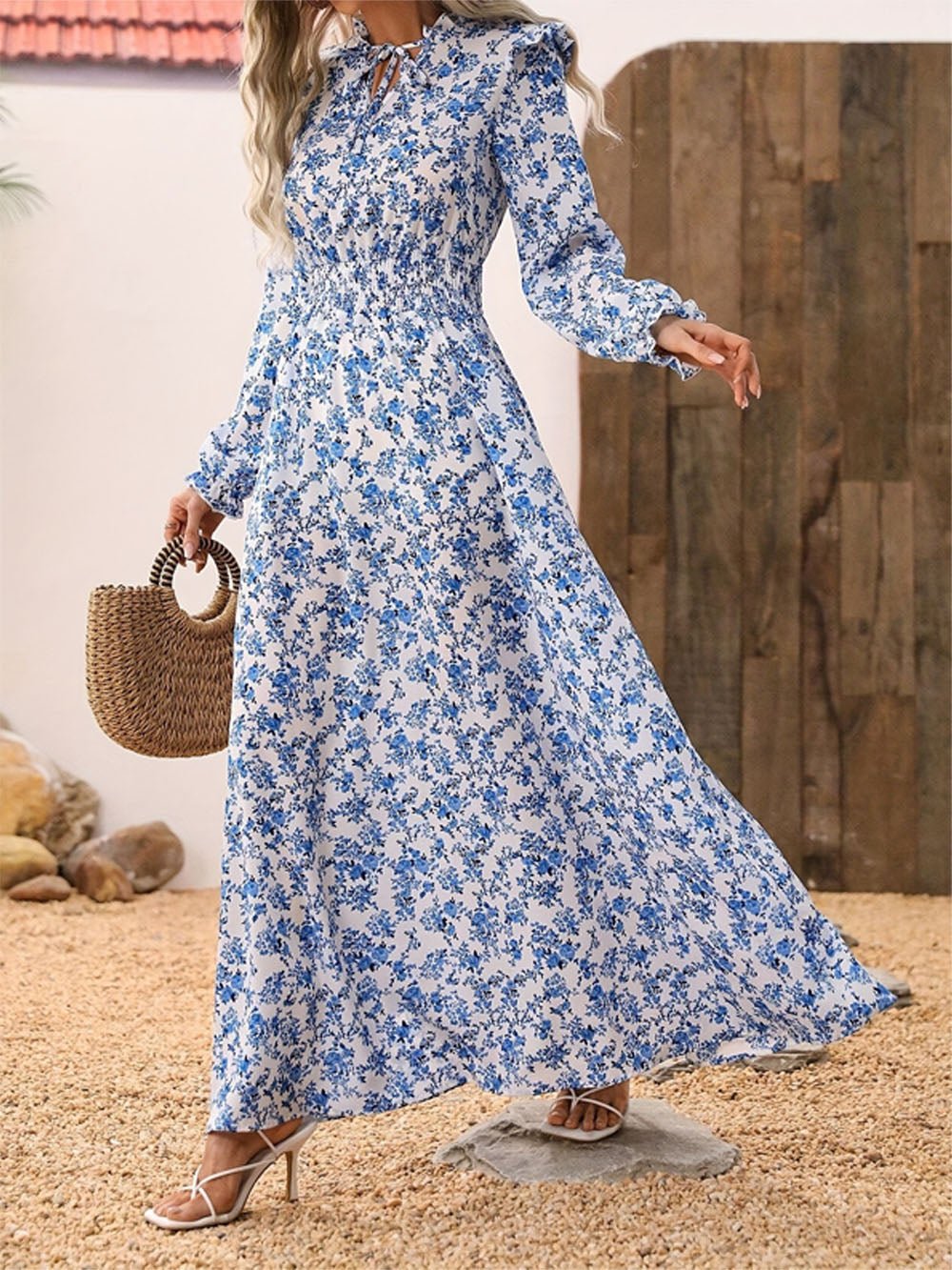 Daisy Floral Long Sleeve Maxi Dress