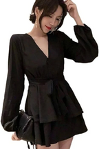 Johana Exclusive Summer Wrap Mini Dress Elevated Occasion Wear
