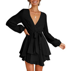 Johana Exclusive Summer Wrap Mini Dress Elevated Occasion Wear