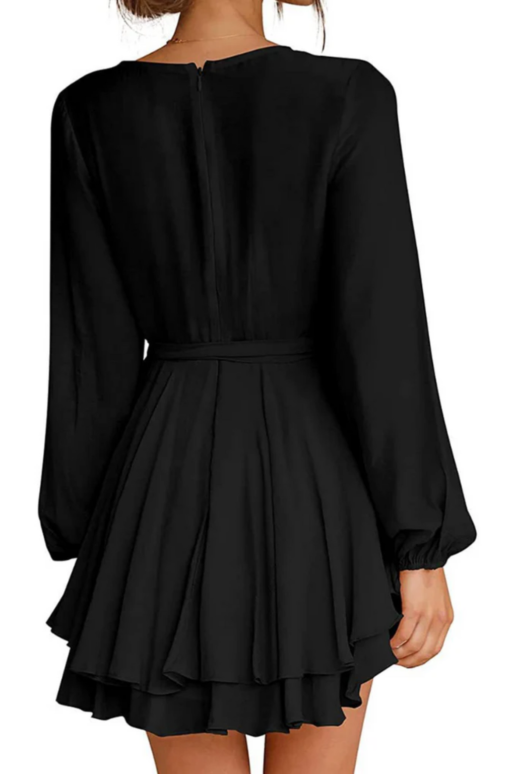 Johana Exclusive Summer Wrap Mini Dress Elevated Occasion Wear
