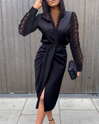 Juana Aesthetic Wrap Dress Festive Midi Statement Occasion Edit