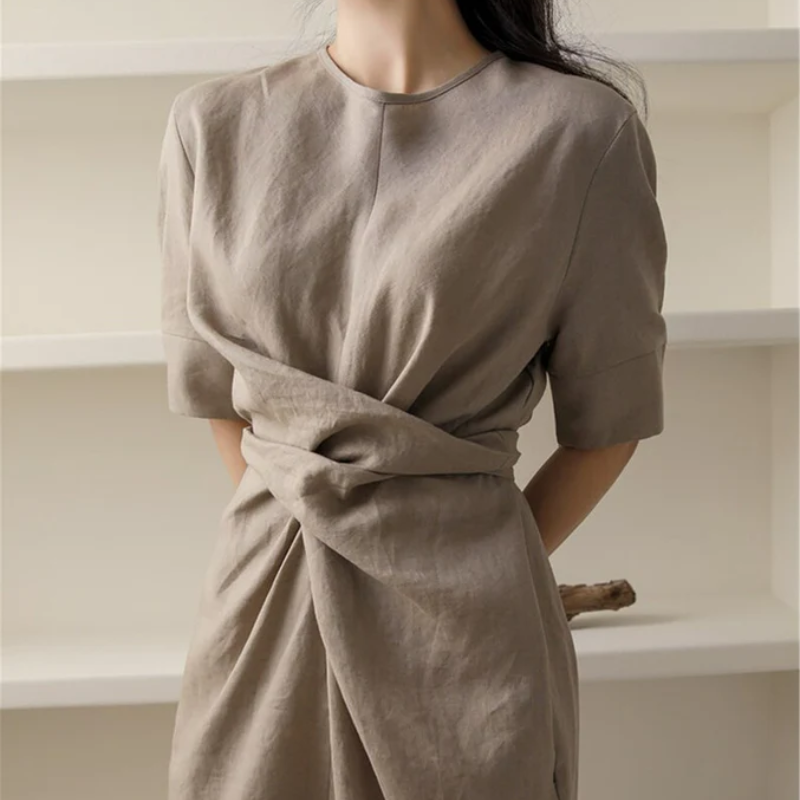 Zulema Statement Long Wrap Dress Midi Everyday Luxe Edit