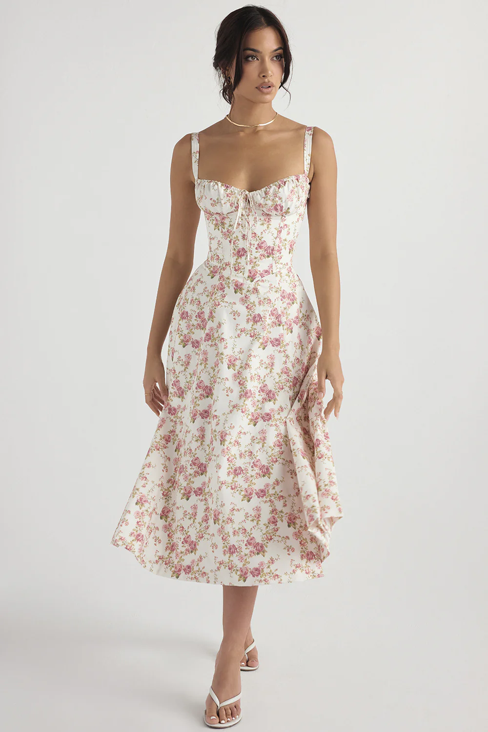 Flor Aesthetic Women's Long Summer Dress Midi Chic Silhouette Collection