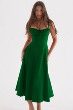 Flor Aesthetic Women's Long Summer Dress Midi Chic Silhouette Collection