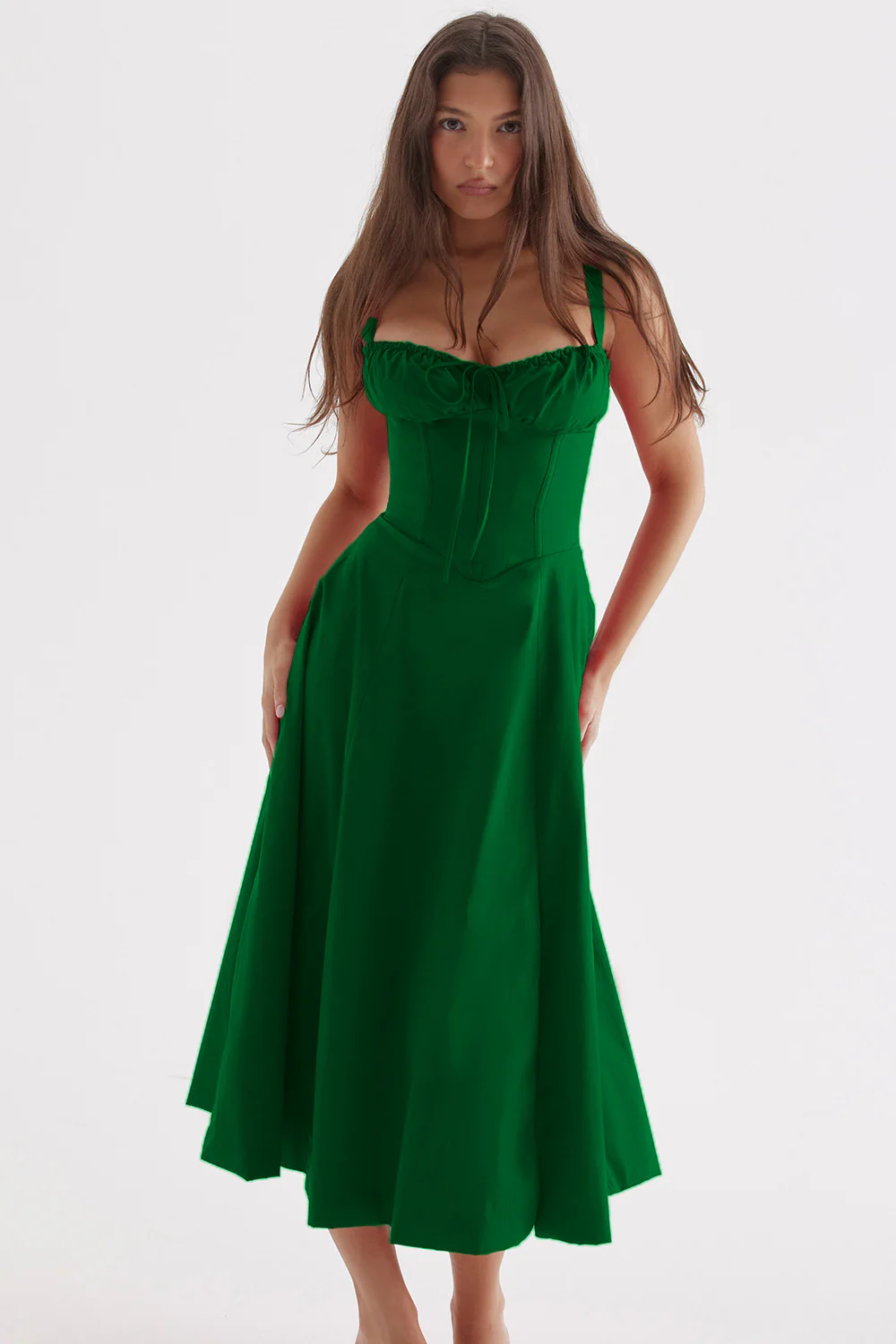 Flor Aesthetic Women's Long Summer Dress Midi Chic Silhouette Collection