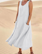 Isabel Chic Women's Airy Summer Midi Dress Statement Occasion Edit