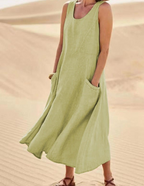 Isabel Chic Women's Airy Summer Midi Dress Statement Occasion Edit