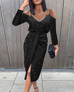 Juana Aesthetic Wrap Dress Festive Midi Statement Occasion Edit