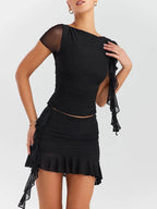 Daphne Ruffle Mini Skirt Set