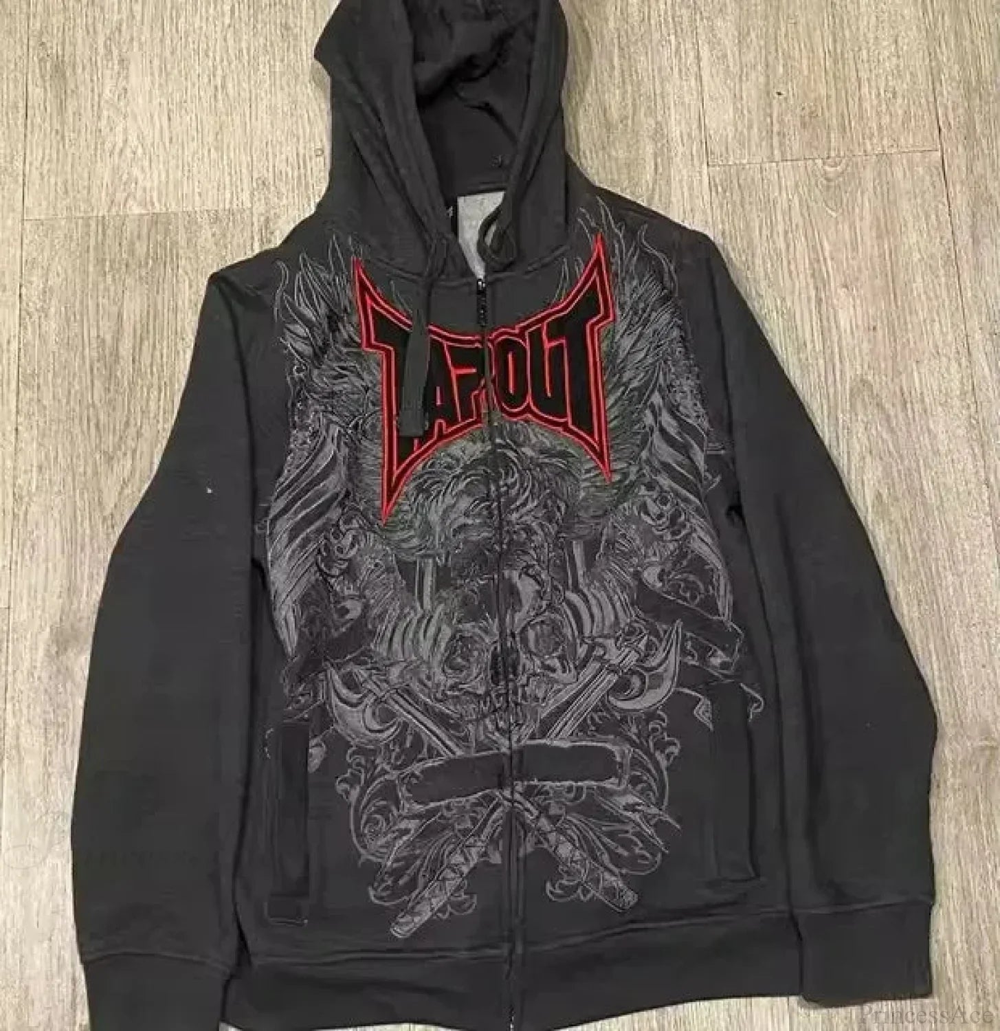 Dark Alphabet Graphic Pullover Hoodie