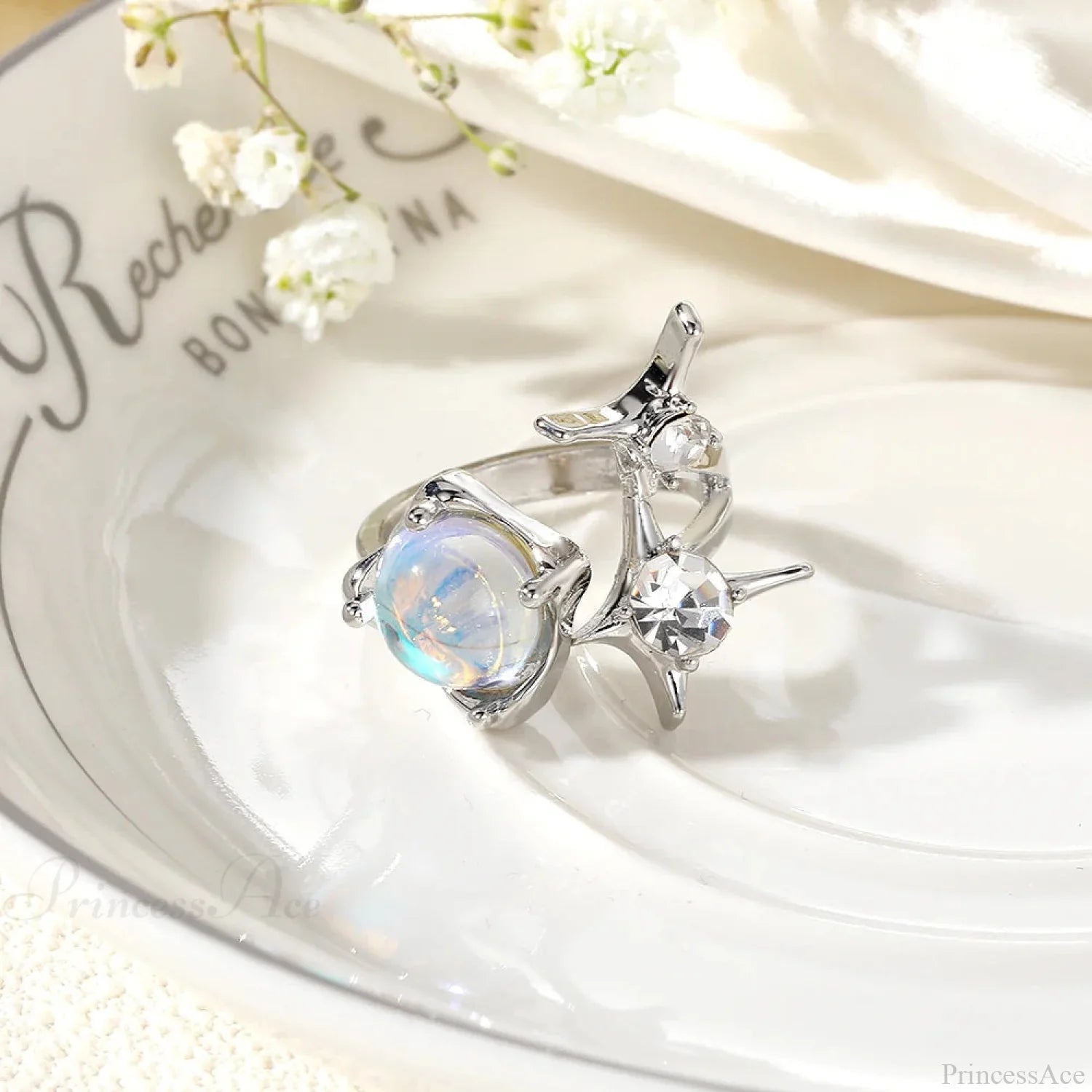 Dark Animal Butterfly Zircon Star Ring