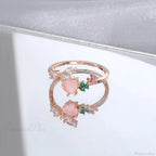 Dark Animal Butterfly Zircon Star Ring