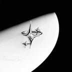 Dark Black Cross Star Ring